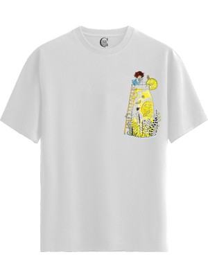 Color Luxe Lemon Elixir - Pamuklu Kadın Beyaz Tişört - Premium Quality