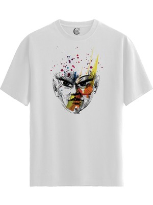 Color Luxe Colorful Expression - Pamuklu Kadın Beyaz Tişört - Premium Quality