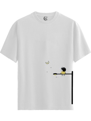 Color Luxe Night Dreamer - Pamuklu Kadın Beyaz Tişört - Premium Quality