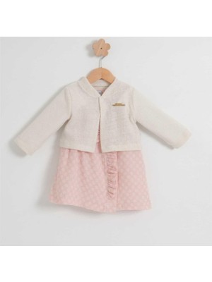 Kız 6/18 Ay Puantiyeli Yelekli Elbise