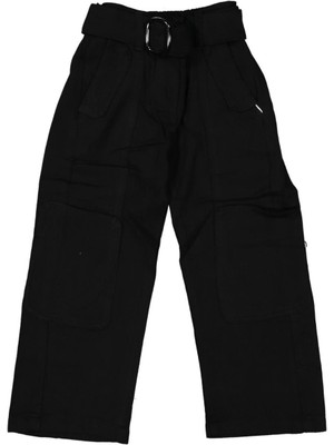 Kız 10/15 Yaş Yan Cepli Kemerli Pantolon