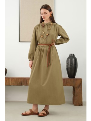 Büzgülü Pamuk Etek Açık Kil