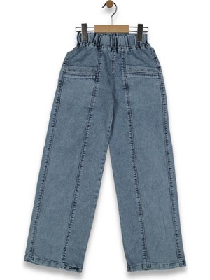 Kız 11/15 Yaş Ön Cep Taşlı Kot Pantolon