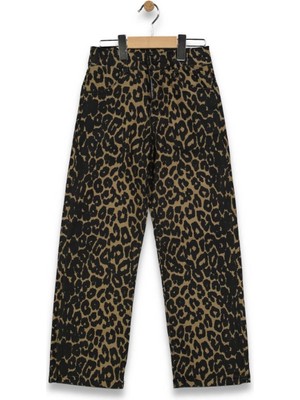 Kız 6/10 Yaş Leopar Pantolon