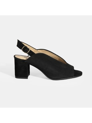 Aero Comfort Kadın Siyah DesaComfort Toka Detaylı Slingback Topuklu Günlük Ayakkabı