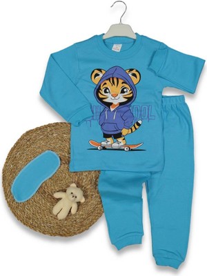 Erkek 4/6 Yaş Kaykaylı Tiger 3lü Serı Pıjama Takım