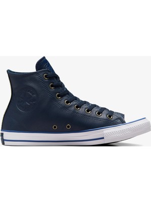 Converse Chuck Taylor All Star Unisex Lacivert Deri Sneaker