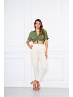 Kargo Cep Gabardin Pantolon