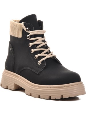 Ayakmod FO223 G Siyah-Bej Kadın Bot