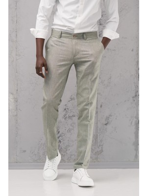 Slimfit Pamuklu Yan Cep Yazlık Gabardin Pantolon