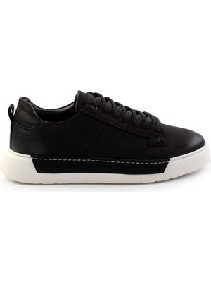 Bambi Siyah Leather Erkek Casual Ayakkabı E01089000301