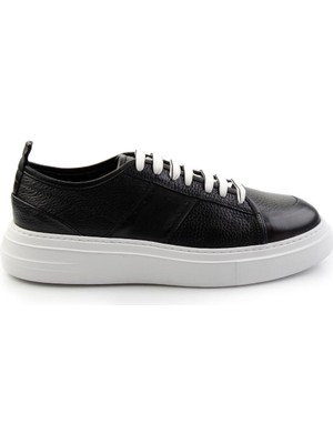 Bambi Siyah Leather Erkek Sneaker E01083018003