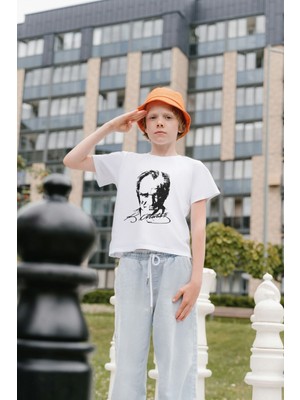 Unisex Atatürk Baskılı Kısa Kollu Tişört / 23 Nisan 29 Ekim 10 Kasım 19 Mayıs Baskılı T-Shırt