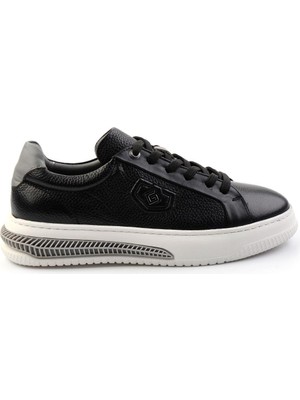 Bambi Siyah Leather Erkek Sneaker E01075574903