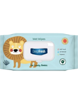 Deep Fresh Islak Mendil Lovely Babies Aslan 100 Yaprak