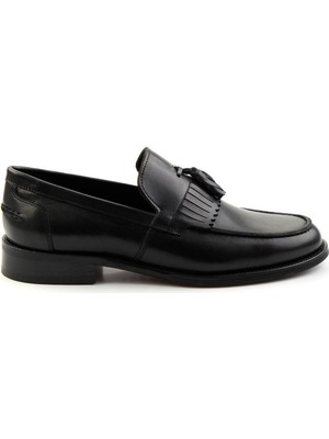 Bambi Siyah Leather Erkek Klasik Ayakkabı E01757718603
