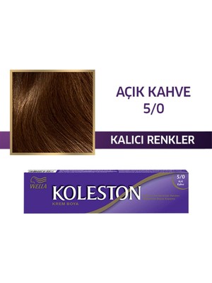 Wella Koleston Koleston Single Tüp Saç Boyası 5/0 Açık Kahve