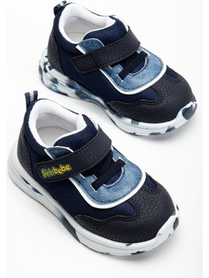 Dilimler Ayakkabı Şirinbebe Ortopedik Erkek Bebek Ilk Adım Spor Ayakkabı Lacivert Cırtlı Anorak Malzeme