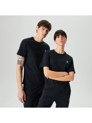 Converse Go-To Embroidered Star Chevron Unisex Siyah T-Shirt