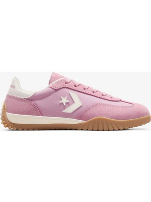 Converse Run Star Trainer Unisex Pembe Süet Sneaker Kadınlar İçin Konforlu Tasarım ve Taban Tipi