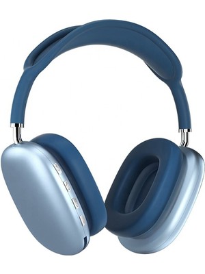 P9 Air Max Kablosuz 5.0 Mikrofonlu Bluetooth Kulaklık Mavi (P9)