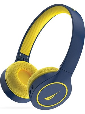 H120 Stereo Kablosuz Bluetooth Mikrofonlu Kulaküstü Kulaklık Navy Sarı