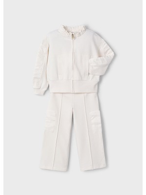 04-10 Yaş Kız Çocuk Mayoral Kemik Renk Eşofman Takım - Kemik