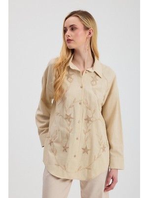 Rays 2006 Çiçek Nakışlı Gömlek Taş