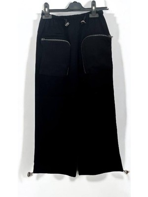 Zekids Kız Çocuk Mevsimlik  Beli Lastikli Paçaları Stoper Pantolon