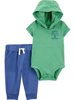 Carter's Erkek Bebek Body Pantolon Set 2'li Paket