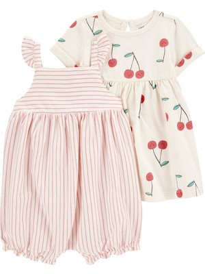 Carter's  Kız Bebek 2li Tulum