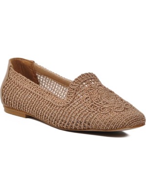 Pierre Cardin 596075 Z Vizon Hasır Örgü Kadın Babet