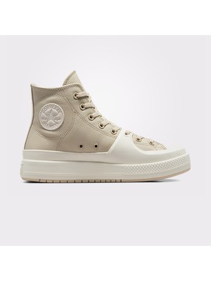Converse Chuck Taylor All Star Construct Leather Unisex Bej/siyah Sneaker