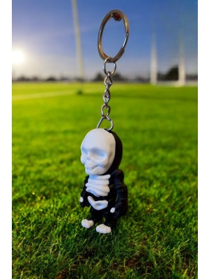 3dluxe Beşiktaş İskelet Anahtarlık / Çanta Süsü / Eşsiz ve Özel