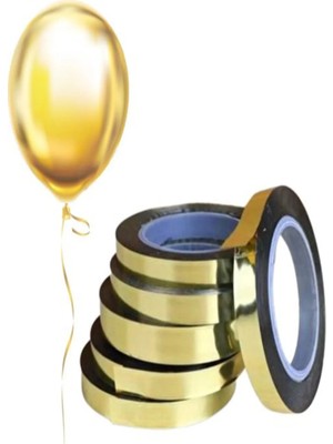 Bkmc Parlak Metalize Gold Altın Rafya 25 Metre - Balon Ipi ve Hediye Paketi Süsleme Şeridi