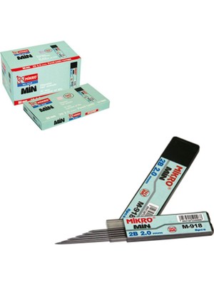 Mikro M-918 Min 2.0 mm Versatil Kalem Ucu 2B Metal Malzeme 90 mm 24 Lü Doldurulabilir