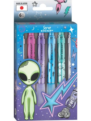 Deep Uçlu Kalem Uzay Serisi 07MM - 6'lı Set