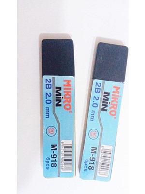 Mikro 2b 2.0mm Kalın Siyah Uç 2 Li Paket