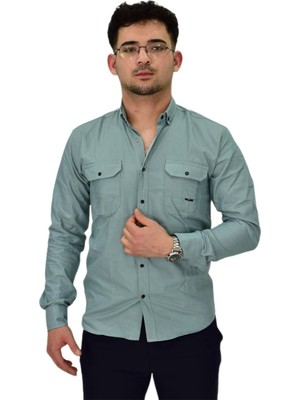 Erkek Spor Likralı Gömlek BGL-ST04343