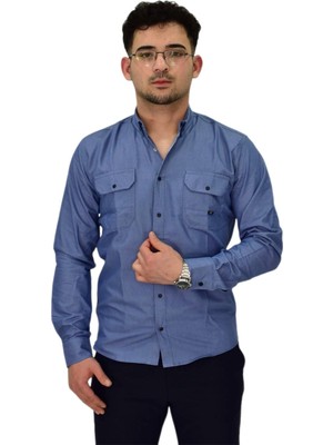 Erkek Spor Likralı Gömlek BGL-ST04343