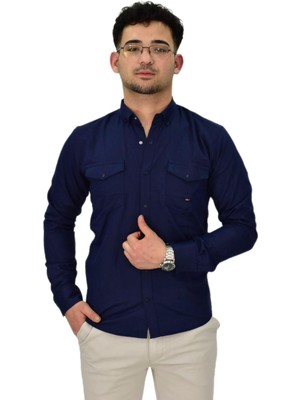 Erkek Spor Likralı Gömlek BGL-ST04343