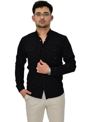 Erkek Spor Likralı Gömlek BGL-ST04343