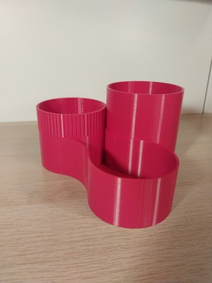 3lü Kalemlik - Ofis Masaüstü Organizer - Makyaj Fırçalığı - Çocuk Çalışma Odası