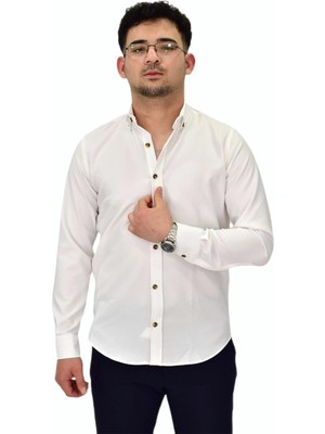 Erkek Likralı Spor Silim Fit Gömlek BGL-ST04326