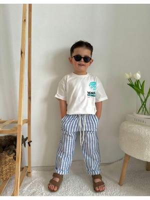 T Shirt ve Keten Pantolon 2 Li Takım