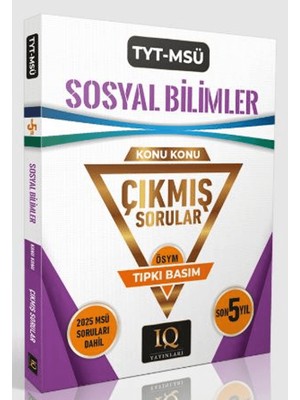 IQ Yayınları   Msü Sosyal Bilimler Konu Konu Çıkmış Sorular