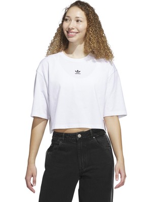 Adidas Ess Crop Tişört Beyaz JJ3385