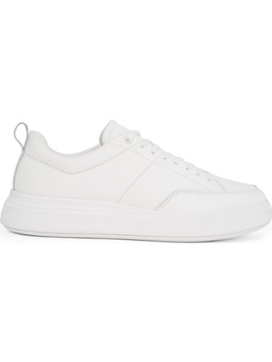 Calvin Klein Beyaz Erkek Sneaker Low Top Lace Up Bskt Pad