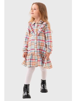 2-6 Yaş Ekose Desen Gömlek Elbise