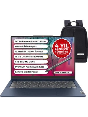 Lenovo Ideapad 5 Intel Core I7-13620H 16GB 1tb SSD Windows 11 Pro 14" Wuxga Dokunmatik Taşınabilir Bilgisayar 83KX003TTR Snertech Çanta